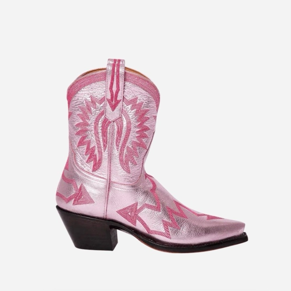 Miron Crosby Maggie Metallic Light Pink Boots